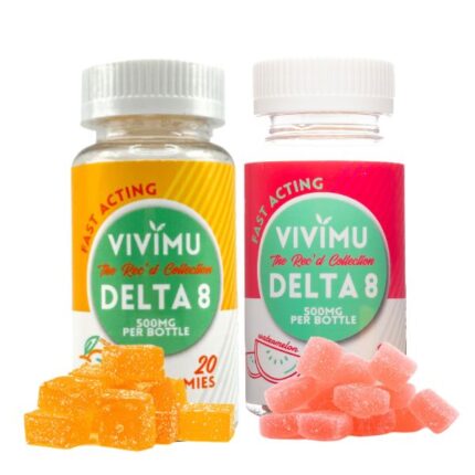 Vivimu Mango and Watermelon Delta 8 Gummies Front View