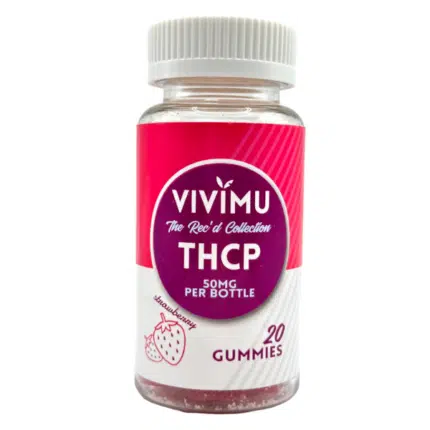 Vivimu Strawberry THCP Gummies Front View 1