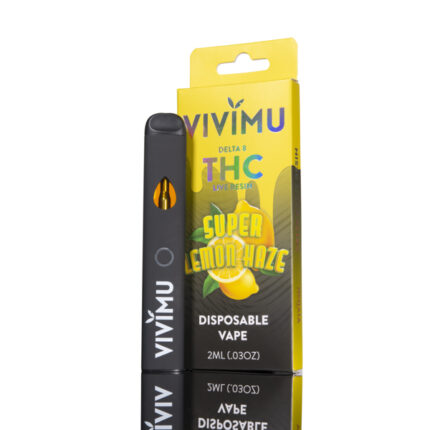 Delta 8 THC Disposable Vape Super Lemon Haze Front with Box Vivimu