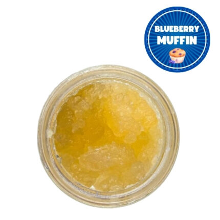 blueberry muffin top view